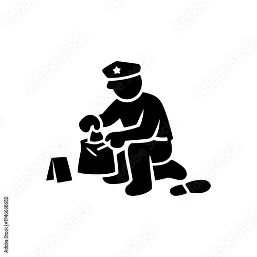 Crime Scene Evidence Processing Icon