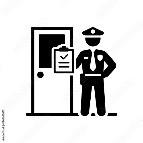 Official Police Search Warrant Icon