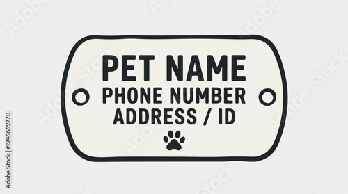 Pet Identification Tag Information Graphic.