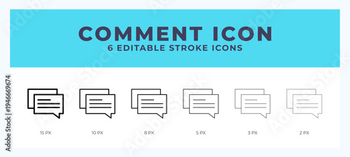 Comment stroke icon for web. Mobile apps and ui.