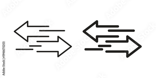 Transfer arrows icon in a simple line art style. EPS10