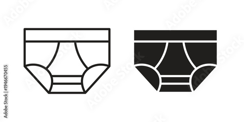 Underpants icon in a simple line art style. EPS10