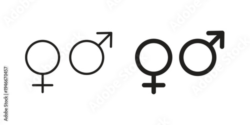 Unisex icon in a simple line art style. EPS10