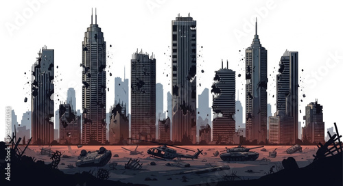 City Skyline Urban Landscape Towers.