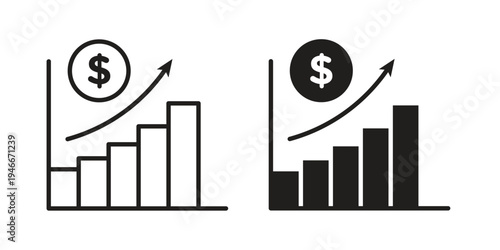 Yield icon in a simple line art style. EPS10