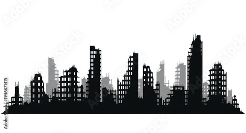 City Skyline Urban Buildings.