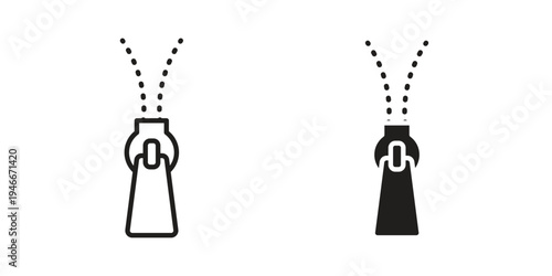 Zip icon in a simple line art style. EPS10
