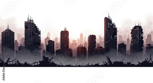 City Skyline Urban Landscape Buildings.