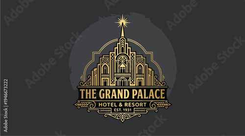 The Grand Palace Hotel and Resort Logo Design.