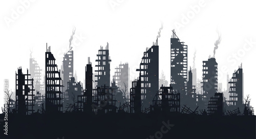 City Skyline Urban Landscape Silhouette.