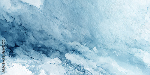 Abstract a top-down view of icy landscape captures the captivating beauty of glacial formations with their textured surfaces and undulating forms. conveying a sense of coldness.