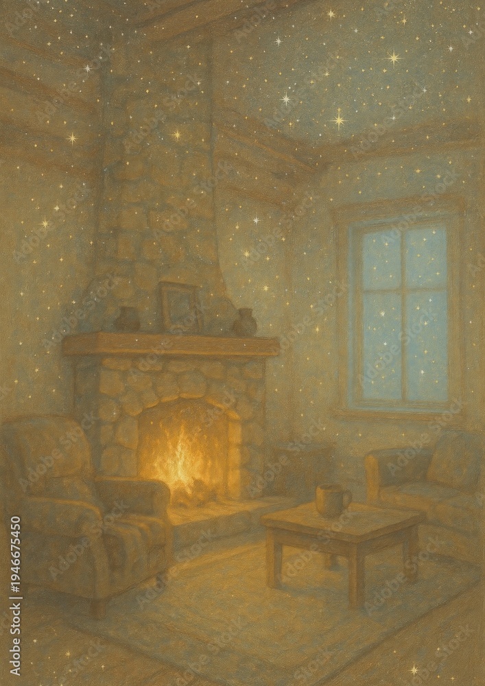 Fototapeta premium Cozy starry night ambiance