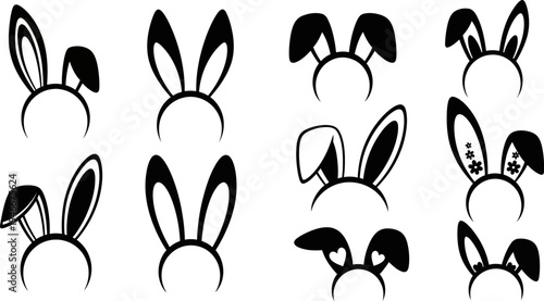 black bunny ears headbands for costume party accessories  various designs