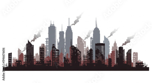 City Skyline Urban Buildings.