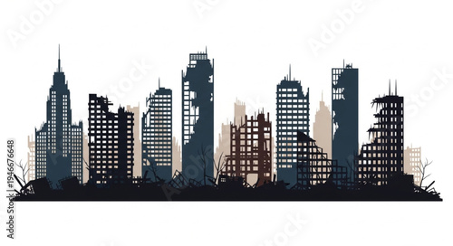 City Skyline Urban Buildings.