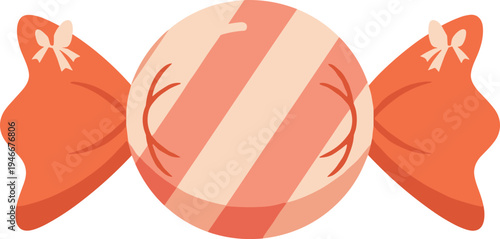 Cartoon Wrapped Candy for Sweets, Candy, and Food Illustration Graphics