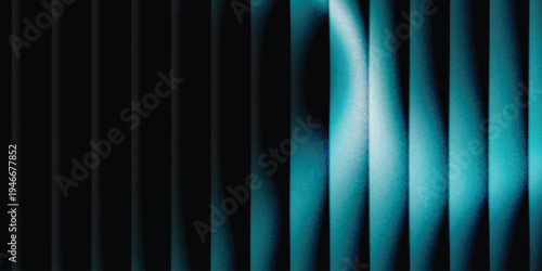 Grainy background glowing blurred color flow banner poster cover design, noise texture. Refracted Glass Gradient Effect. Ribbed glass morphism texture.