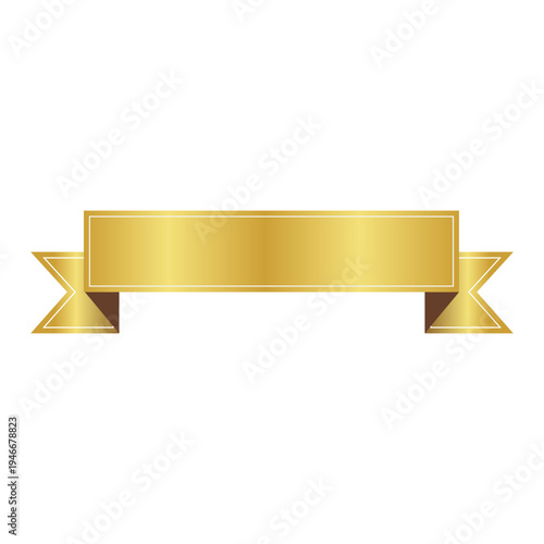 Luxurious Golden and Navy Blue Ribbon Banner