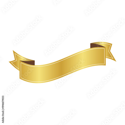 Luxurious Golden and Navy Blue Ribbon Banner