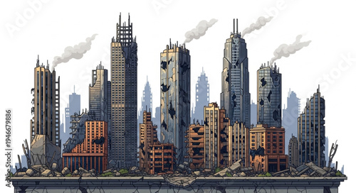 City Skyline with Skyscrapers.