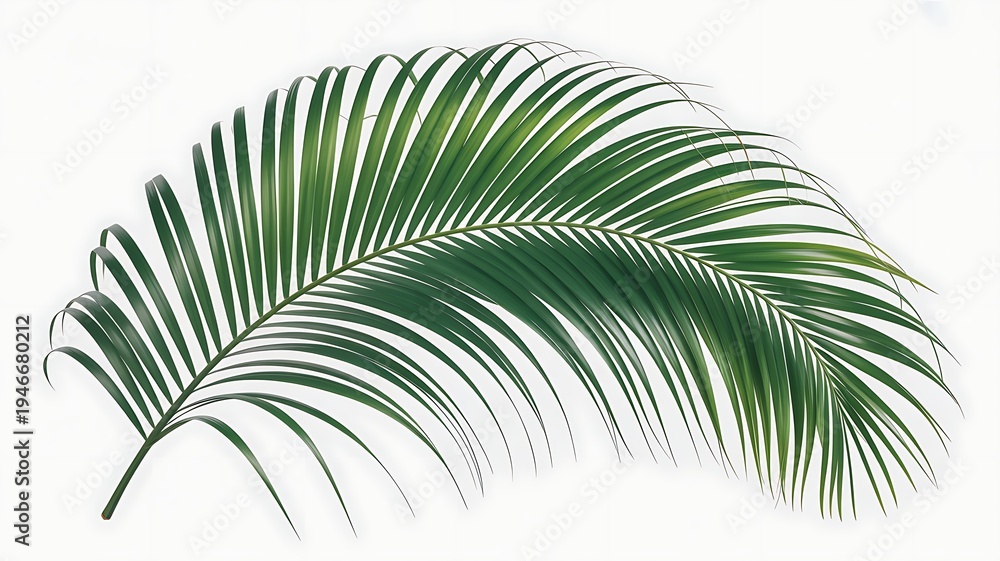 Fototapeta premium palm leaf isolated on white background