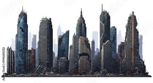 City Skyline with Skyscrapers.