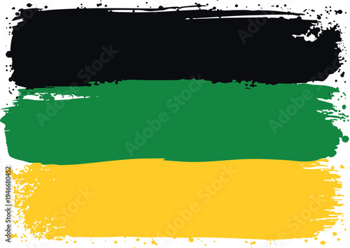 African National Congress. Created with Brush Strokes. Abstract Banner with Raw Artistic Texture