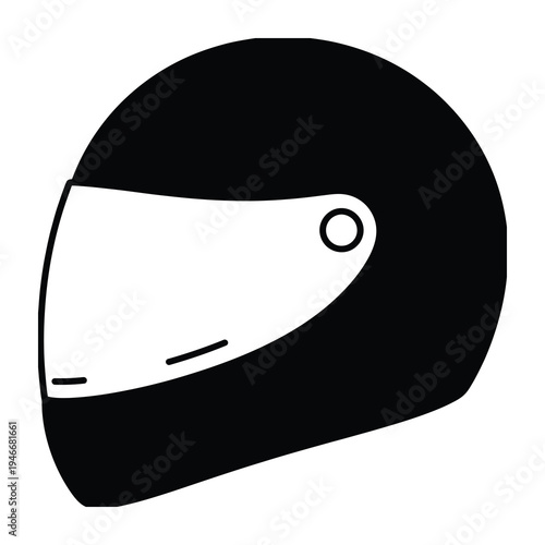 Vector of a motorcycle helmet