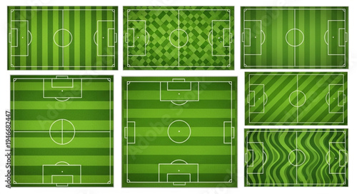 Collection of Varied Soccer Field Layouts and Designs.