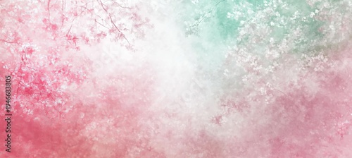 Elegant Abstract Floral Watercolor Texture with Soft Pastel Pink, Green, and White for Invitations