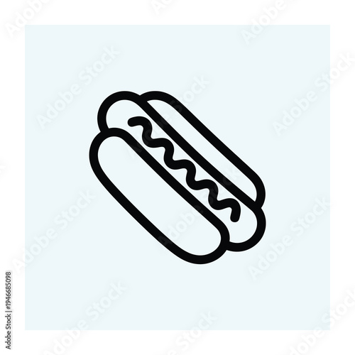Vector of a hot dog bun with condiments