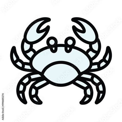 Crab vector with prominent pincers
