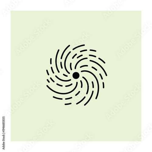 Vector of a radial pattern on a light green background