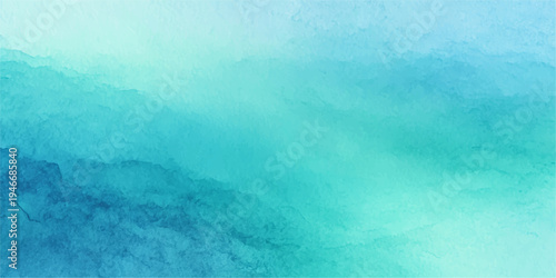 Abstract a tranquil watercolor effect creating a serene atmosphere, with a smooth gradient from deep blues to gentle turquoise, evoking the calming essence of water.
