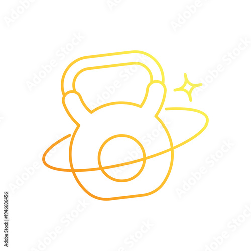 Kettle bell vector icon