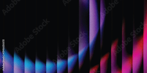 Grainy background glowing blurred color flow banner poster cover design, noise texture. Refracted Glass Gradient Effect. Ribbed glass morphism texture.