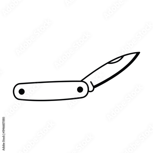 Vector of a simple folding pocket knife