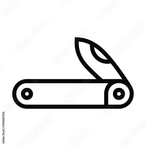 Vector of a pocket knife