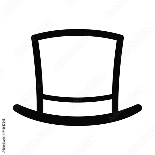 Vector of a black top hat