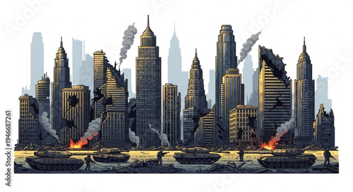 City Skyline with Skyscrapers.