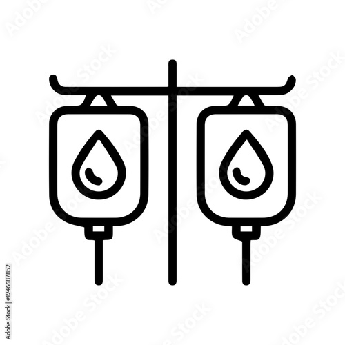 Medical IV Drip Therapy Icon