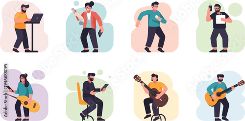 Diverse individuals engaged in various daily activities and hobbies (7)