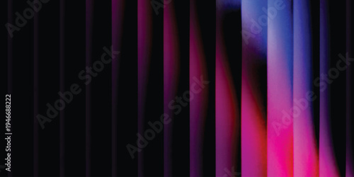 Grainy background glowing blurred color flow banner poster cover design, noise texture. Refracted Glass Gradient Effect. Ribbed glass morphism texture.