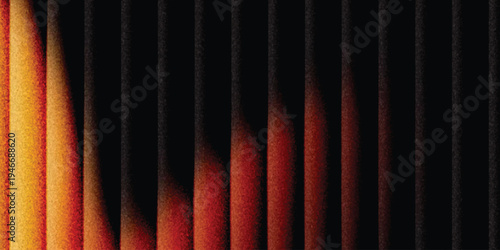 Grainy background glowing blurred color flow banner poster cover design, noise texture. Refracted Glass Gradient Effect. Ribbed glass morphism texture.