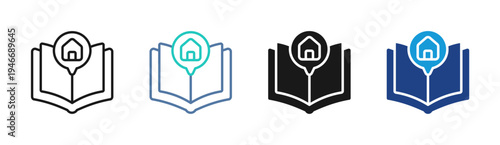Mortgage Guide icon set multiple style collection