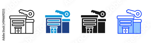 Property Key icon set multiple style collection