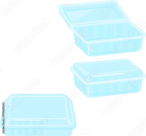 食品用の使い捨てプラスチック容器