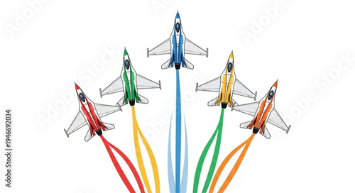 Colorful Toy Airplanes on Strings.