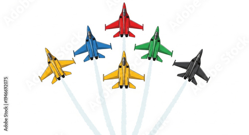 Colorful Toy Fighter Jets.