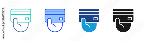 Card Payment icon set multiple style collection